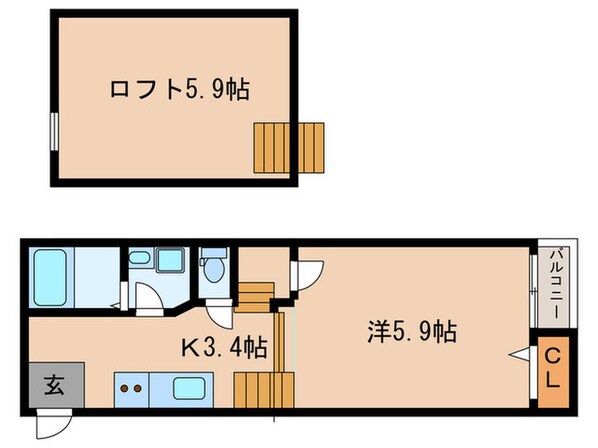 Creo志賀本通の物件間取画像